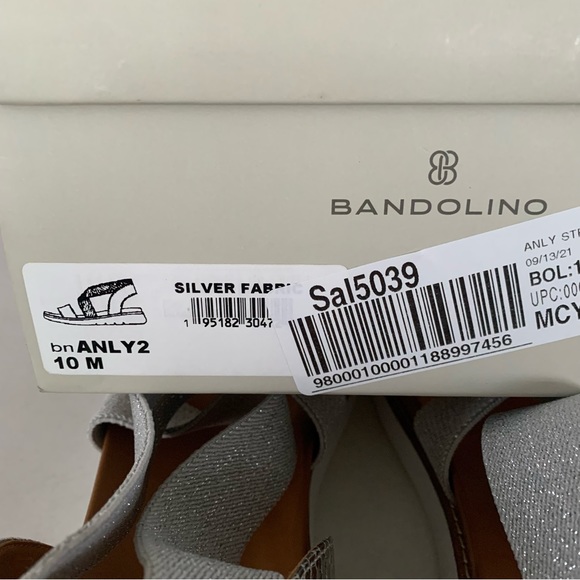 Bandolino Anly Silver Low Wedge Sport Sandals Size US 10 M - Picture 9 of 9